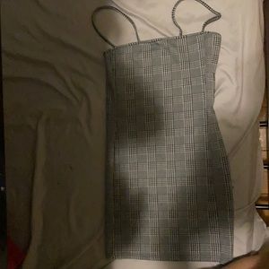 Plain maxi grey + white dress